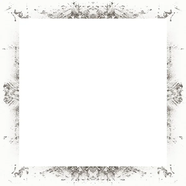 Grunge Frame Black White Texture Copy Space Middle Image Advertisement — Stock Photo, Image