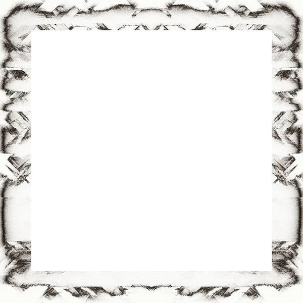 Grunge Frame Black White Texture Copy Space Middle Image Advertisement — Stock Photo, Image