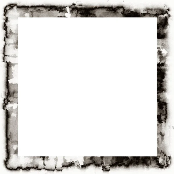 Grunge Υδατογραφία Υφή Μαύρο Και Άσπρο Πλαίσιο Τοίχου Κενό Κενό — Φωτογραφία Αρχείου