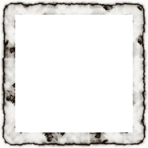 Disordinato Grunge Texture Acquerello Cornice Della Parete Bianco Nero Spazio — Foto Stock