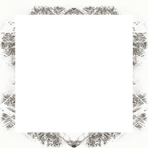 Grunge Frame Black White Texture Copy Space Middle Image Advertisement — Stock Photo, Image