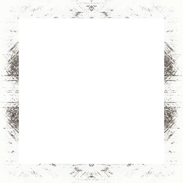 Grunge Frame Black White Texture Copy Space Middle Image Advertisement — Stock Photo, Image