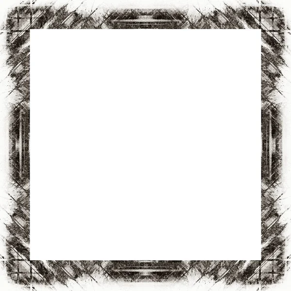 Grunge Frame Met Kras Aquareleffecten Met Zwart Wit Textuur Kopieer — Stockfoto