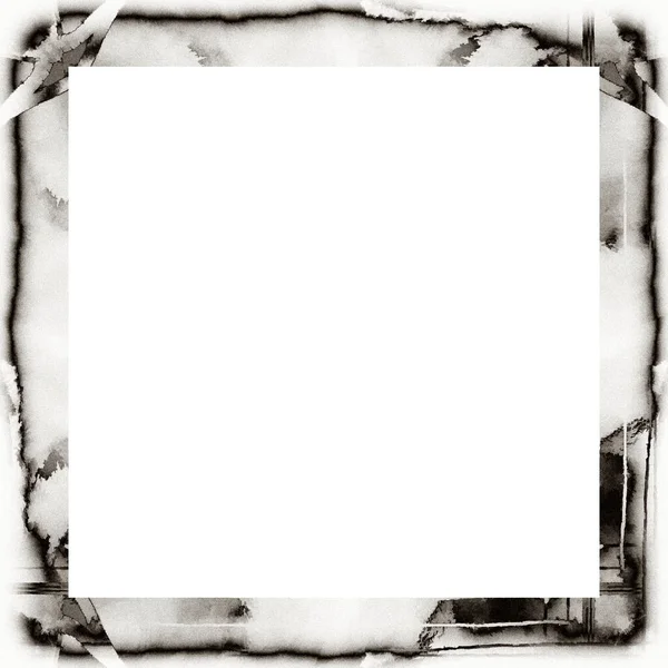 Grunge Frame Black White Texture Copy Space Middle Image Advertisement — Stock Photo, Image