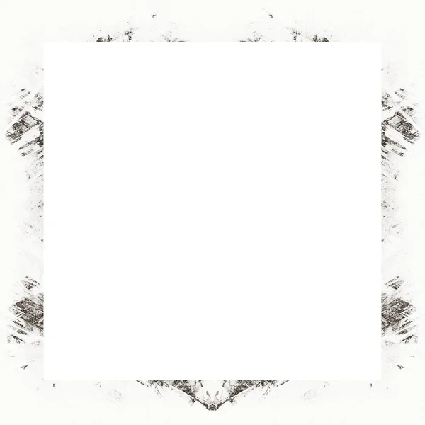 Grunge Frame Black White Texture Copy Space Middle Image Advertisement — Stock Photo, Image