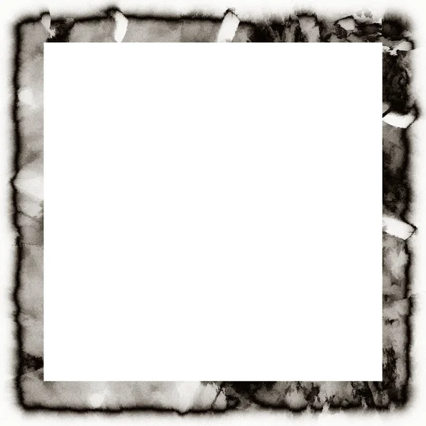 Cadre Grunge Texture Noire Blanche Espace Copie Milieu Pour Image — Photo