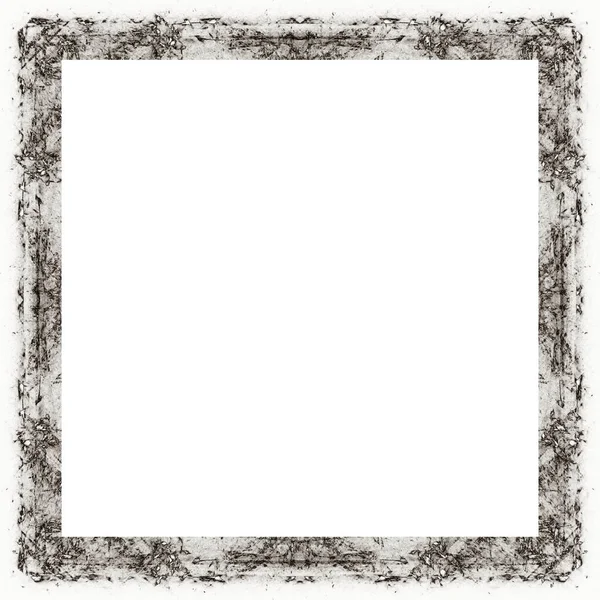 Bingkai Grunge Tekstur Hitam Dan Putih Salin Ruang Tengah Untuk — Stok Foto