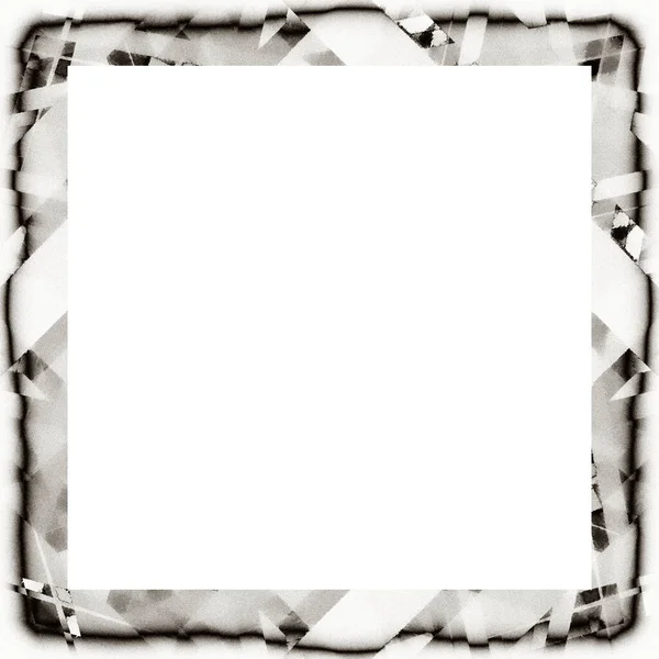 Messy Grunge Watercolor Texture Black White Wall Frame Empty Space — Stock Photo, Image