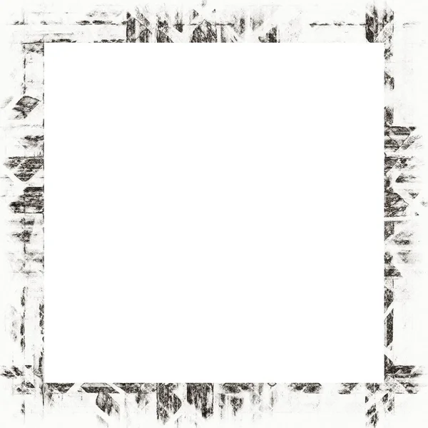 Cadre Grunge Texture Noire Blanche Espace Copie Milieu Pour Image — Photo