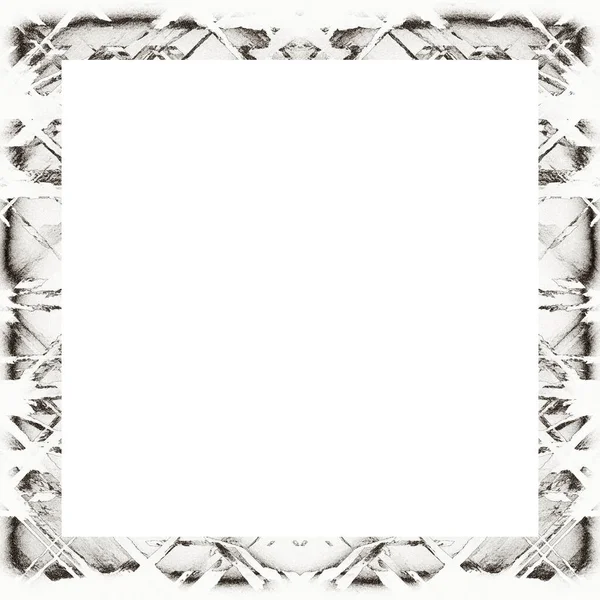 Grunge Frame Black White Texture Copy Space Middle Image Advertisement — Stock Photo, Image