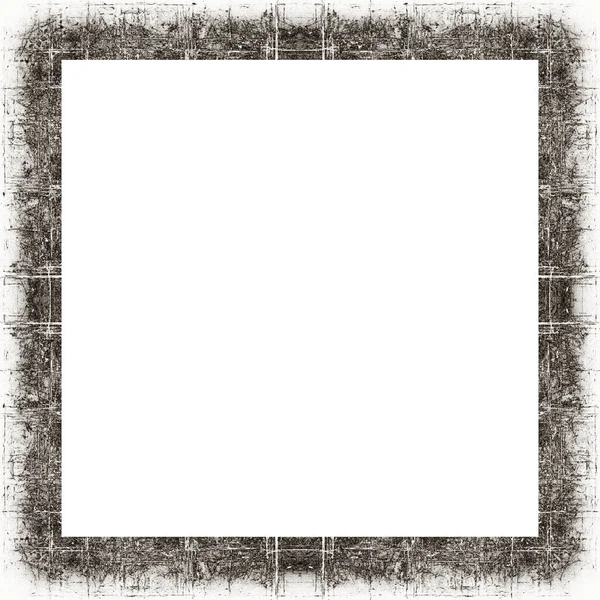 グランジフレーム 黒と白のテクスチャ 画像や広告テキストの中央にスペースをコピー — ストック写真