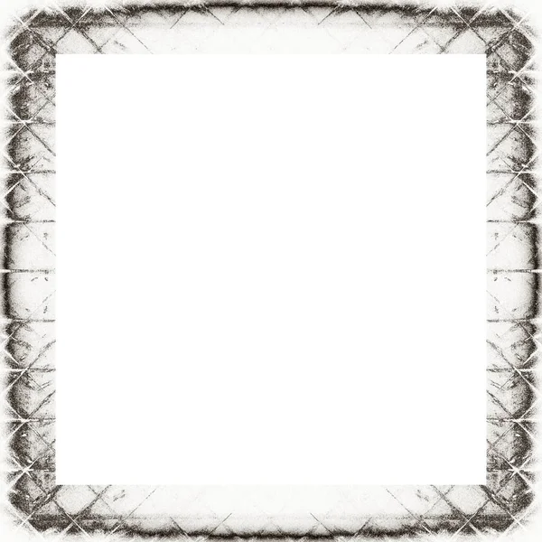 Grunge Frame Black White Texture Copy Space Middle Image Advertisement — Stock Photo, Image