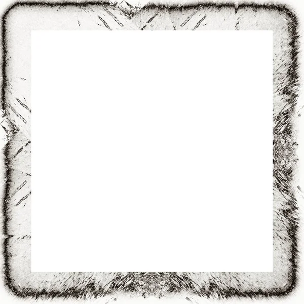 Grunge Frame Scratch Watercolor Effects Black White Texture Copy Space — Stock Photo, Image