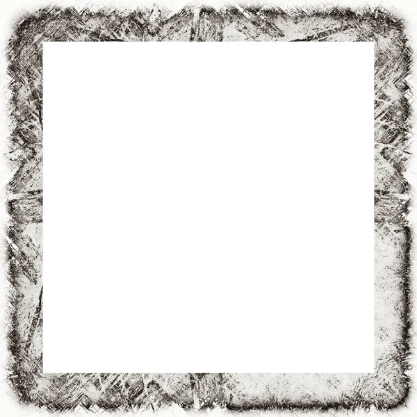 Grunge Frame Met Kras Aquareleffecten Met Zwart Wit Textuur Kopieer — Stockfoto