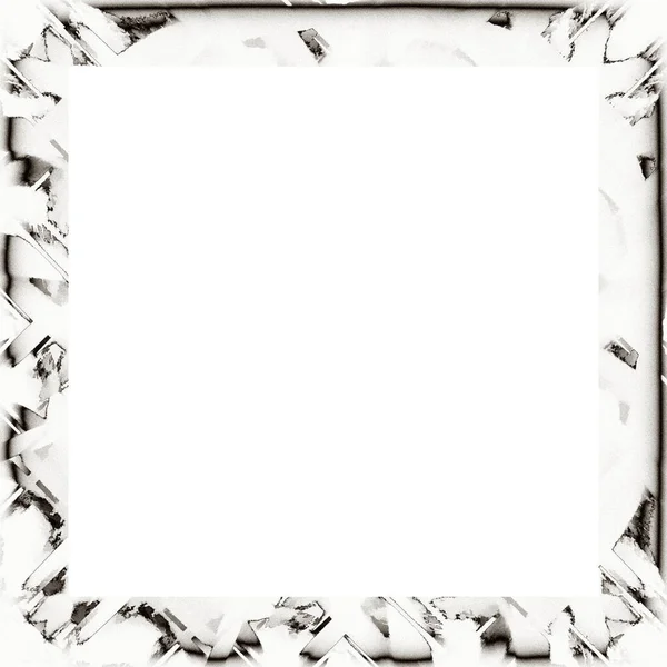 Chaotisch Grunge Watercolor Texture Black White Wall Frame Leere Fläche — Stockfoto