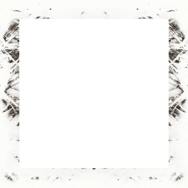 Grunge Frame Black White Texture Copy Space Middle Image Advertisement — Stock Photo, Image