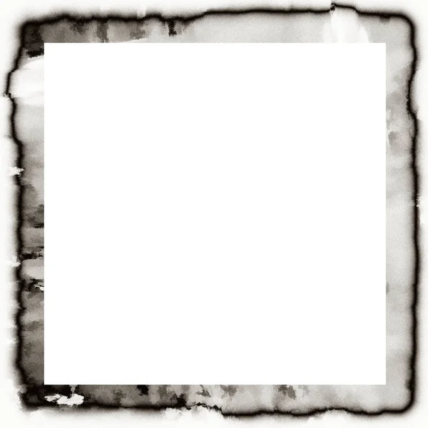 Messy Grunge Dripping Watercolor Texture Black White Wall Frame Empty Stock Picture