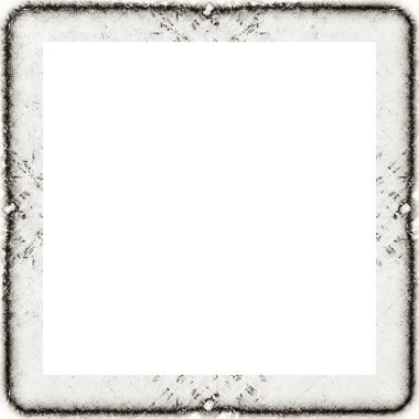 Çizik ve suluboya efektlerle siyah beyaz desenli Grunge çerçeve. Resim veya reklam metni için ortadaki alanı kopyala.   