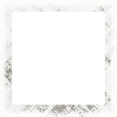 Çizik ve suluboya efektlerle siyah beyaz desenli Grunge çerçeve. Resim veya reklam metni için ortadaki alanı kopyala.   