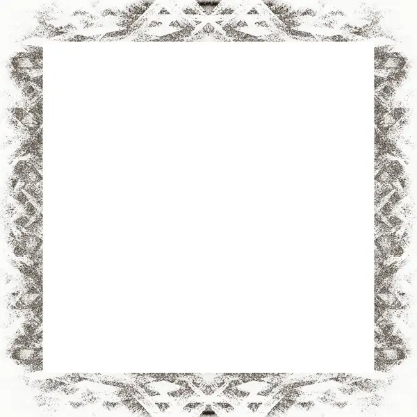 Grunge Frame Black White Texture Copy Space Middle Image Advertisement — Stock Photo, Image