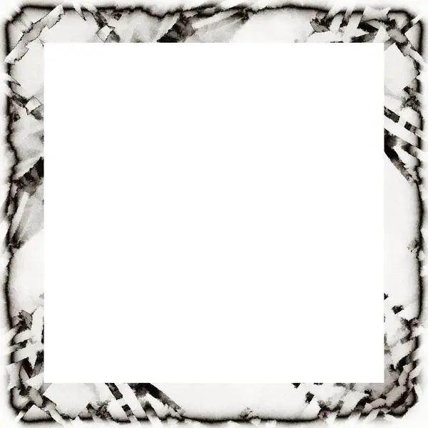 Grunge Frame Black White Texture Copy Space Middle Image Advertisement — Stock Photo, Image