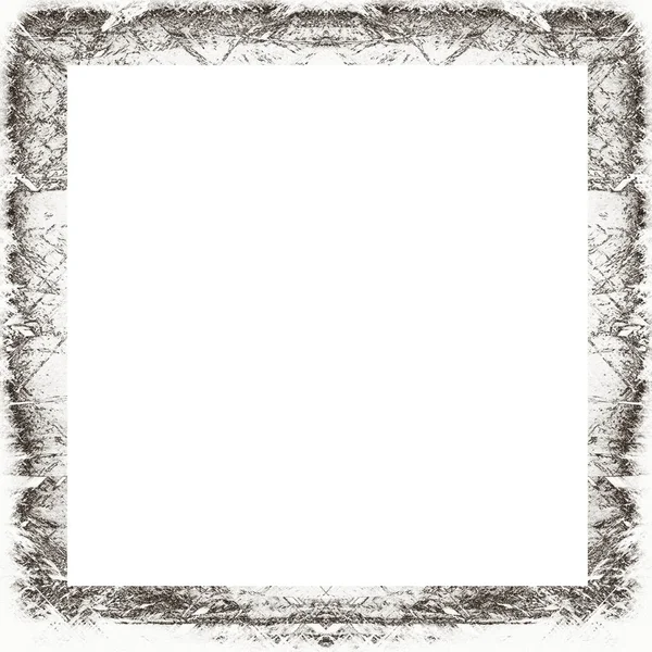 Grunge Frame Black White Texture Copy Space Middle Image Advertisement — Stock Photo, Image