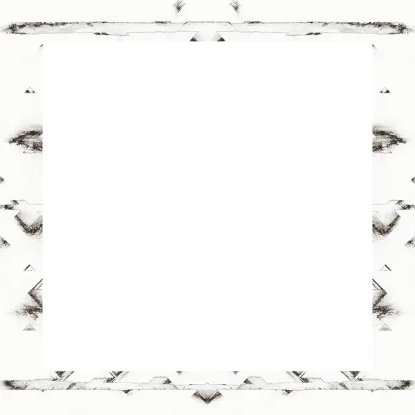 Grunge Frame Black White Texture Copy Space Middle Image Advertisement — Stock Photo, Image