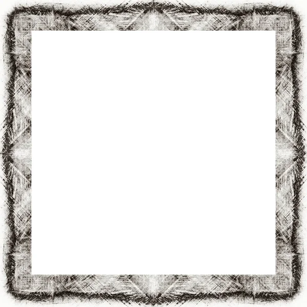 Grunge Frame Black White Texture Copy Space Middle Image Advertisement — Stock Photo, Image