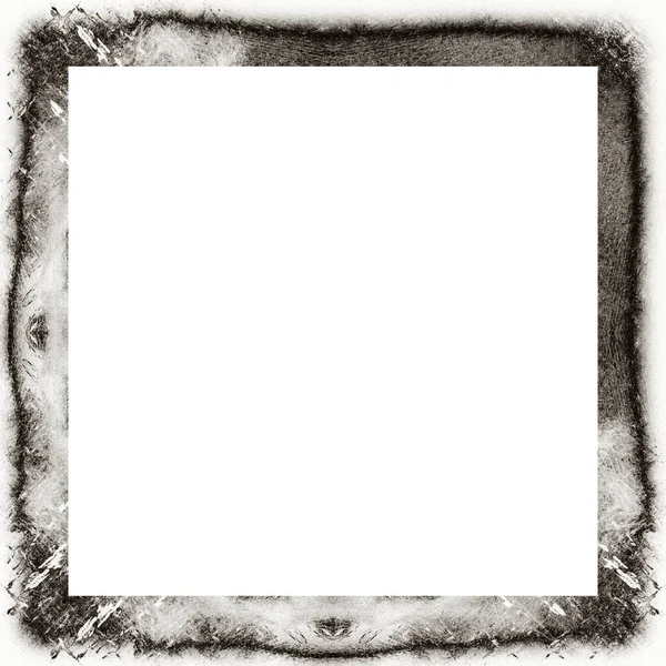 Grunge Frame Black White Texture Copy Space Middle Image Advertisement — Stock Photo, Image