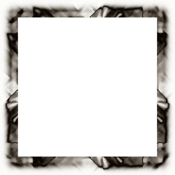 Desordenado Grunge Goteando Textura Acuarela Marco Pared Blanco Negro Espacio — Foto de Stock