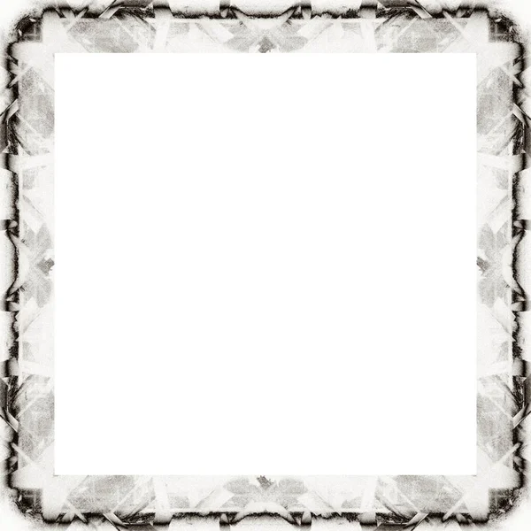 Grunge Frame Black White Texture Copy Space Middle Image Advertisement — Stock Photo, Image