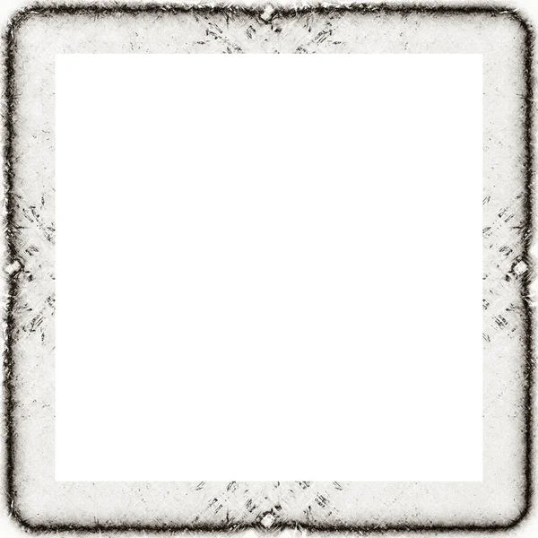 Grunge Keret Karcolás Akvarell Hatások Fekete Fehér Textúra Másolás Helyet — Stock Fotó
