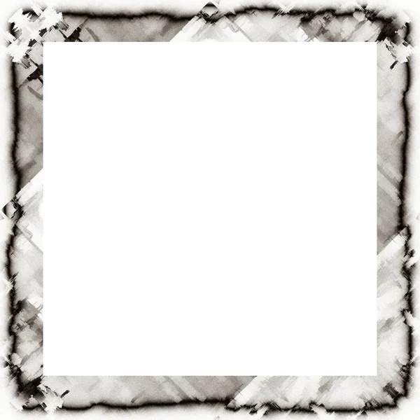 Disordinato Grunge Gocciolante Texture Acquerello Cornice Della Parete Bianco Nero — Foto Stock