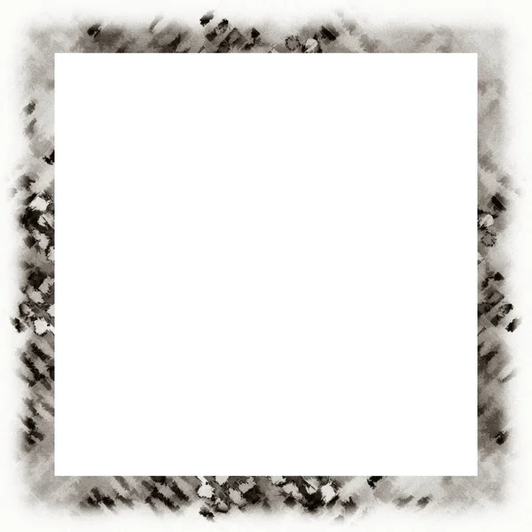 Desordenado Grunge Goteando Textura Acuarela Marco Pared Blanco Negro Espacio —  Fotos de Stock