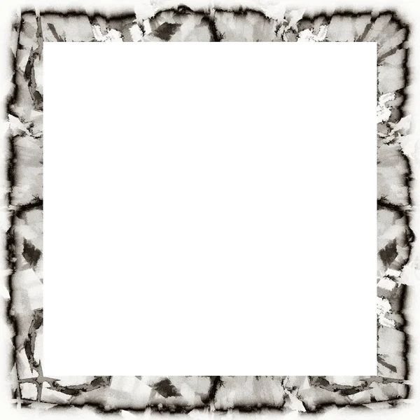 Grunge Karcos Akvarell Textúra Fekete Fehér Fal Keret Másolás Helyet — Stock Fotó