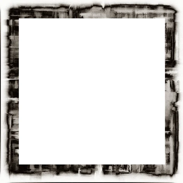 Grunge Goutte Goutte Texture Aquarelle Cadre Mural Noir Blanc Avec — Photo