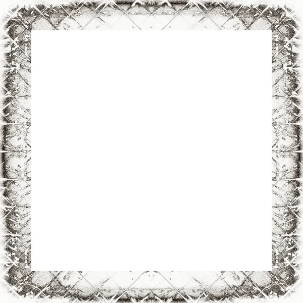 Grunge Frame Black White Texture Copy Space Middle Image Advertisement — Stock Photo, Image