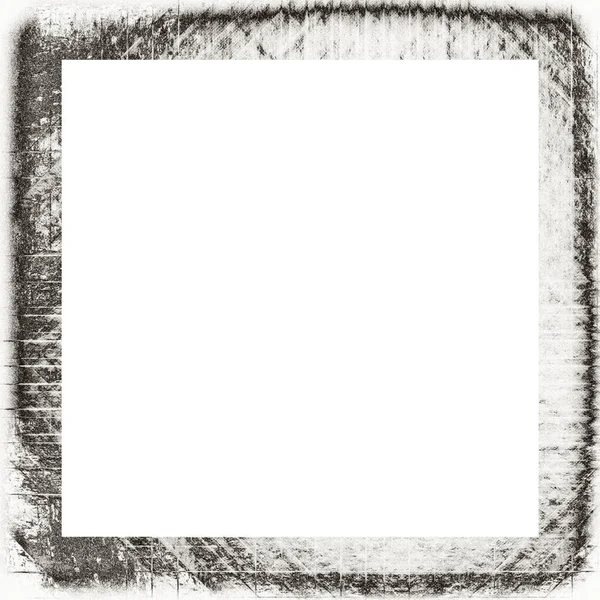 Cadre Grunge Texture Noire Blanche Espace Copie Milieu Pour Image — Photo