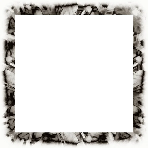 Grunge Salissant Goutte Goutte Texture Aquarelle Cadre Mural Noir Blanc — Photo