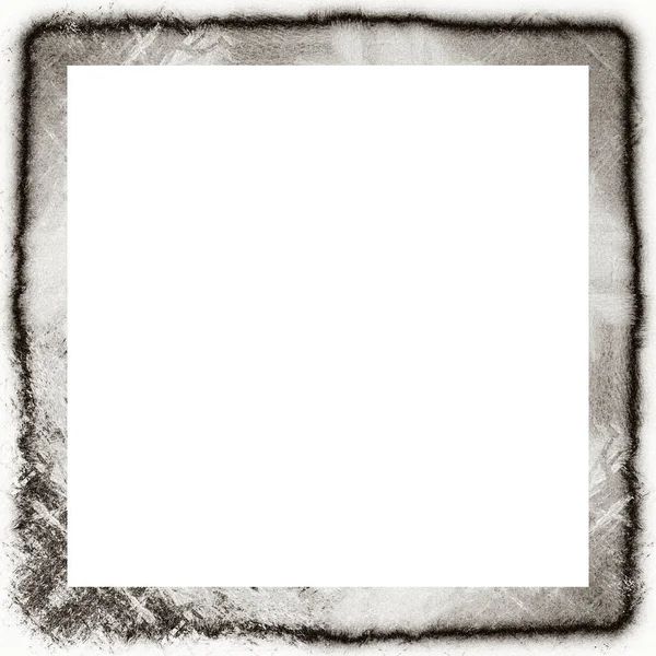 Cadre Grunge Texture Noire Blanche Espace Copie Milieu Pour Image — Photo