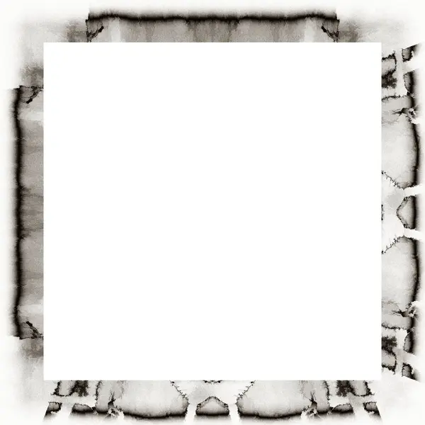 Cadre Grunge Texture Noire Blanche Espace Copie Milieu Pour Image — Photo