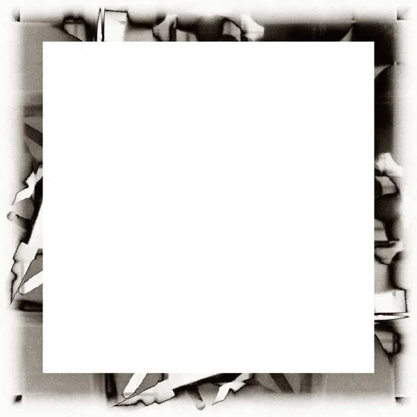 Grunge Gekrast Aquarel Textuur Zwart Wit Muurframe Kopieer Ruimte Het — Stockfoto