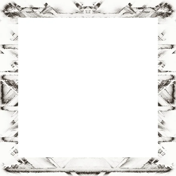 Grunge Frame Black White Texture Copy Space Middle Image Advertisement — Stock Photo, Image