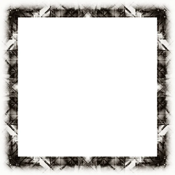Marco Grunge Con Efectos Arañazo Acuarela Con Textura Blanco Negro — Foto de Stock