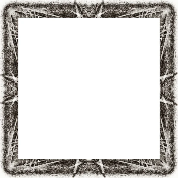 Grunge Frame Black White Texture Copy Space Middle Image Advertisement — Stock Photo, Image