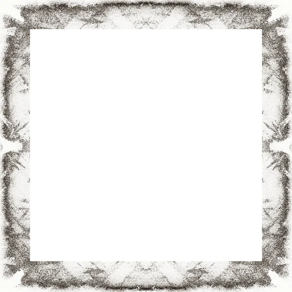 Grunge Frame Black White Texture Copy Space Middle Image Advertisement — Stock Photo, Image