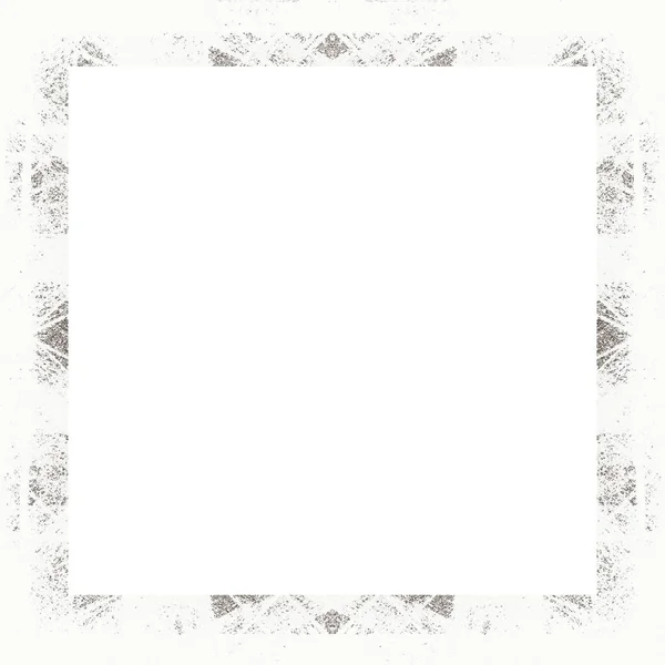 Grunge Frame Zwart Wit Textuur Kopieer Ruimte Het Midden Voor — Stockfoto