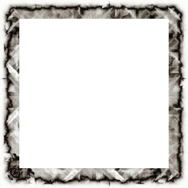 Messy Grunge Watercolor Texture Black White Wall Frame Empty Space — Stock Photo, Image