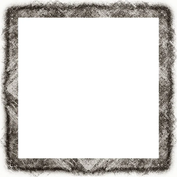 Grunge Frame Black White Texture Copy Space Middle Image Advertisement — Stock Photo, Image