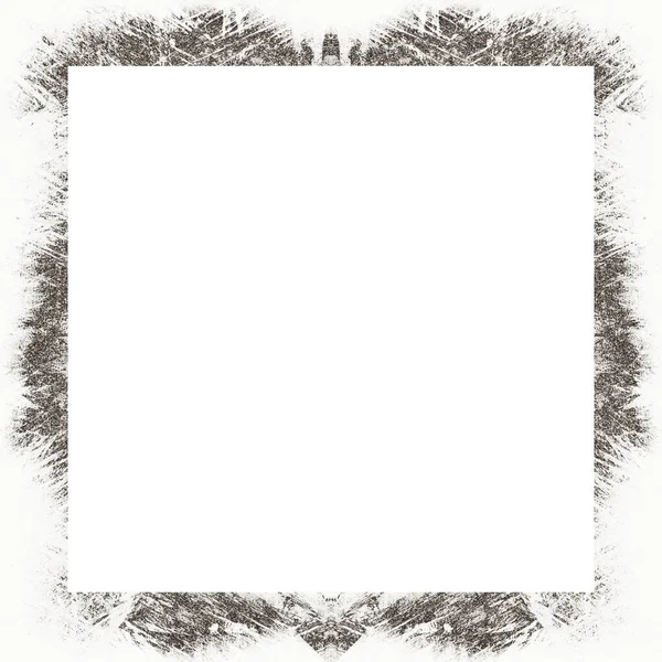 Grunge Frame Black White Texture Copy Space Middle Image Advertisement — Stock Photo, Image